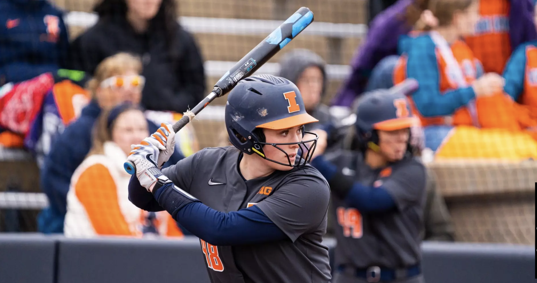 llinois Freshman Ella Cushing scores her fifth home run in Sunday's game against Purdue.